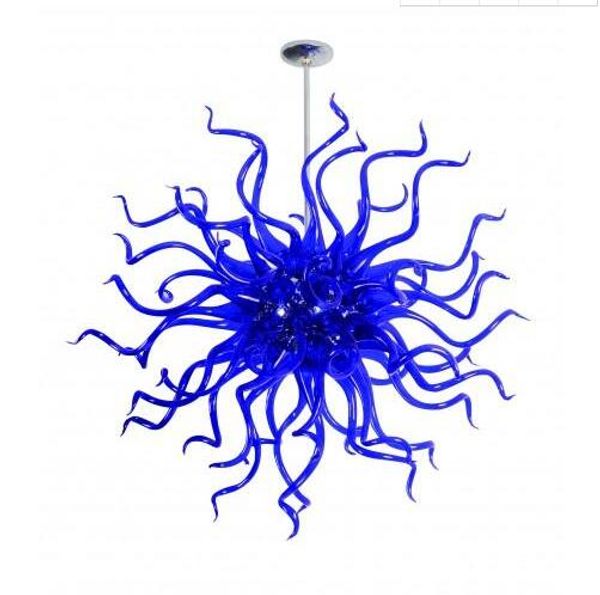 Image of ENM 374668164 100% mouth blown pendant lamps ce ul borosilicate murano style glass dale chihuly art blue lamp unique contemporary chandeliers