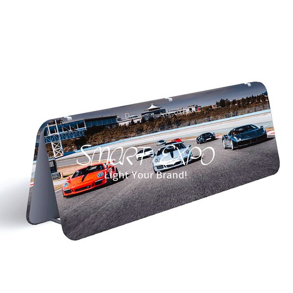 Image of ENM 403675563 promotion portable a frame board advertising display with lightweight aluminum tubing structure vivid 2pcs tension fabric printing banners (