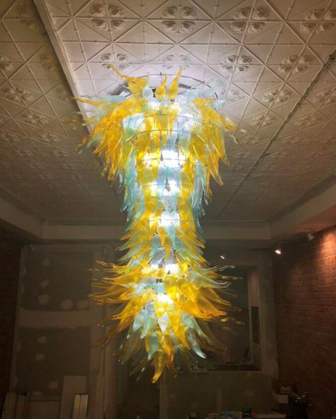 Image of ENM 509705359 multicolor pendant lamps 100% art light handmade blown glass ceiling lighting led for coffee house office villa stair decoration