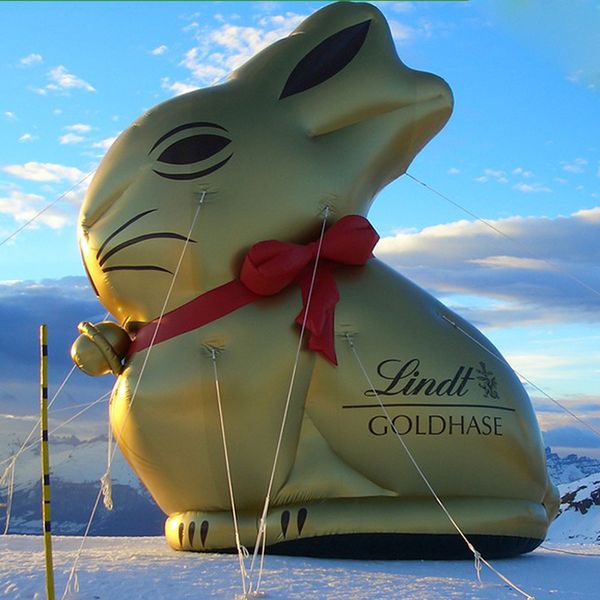 Image of ENM 710820490 custom made decorative inflatable golden rabbit easter bunny for advertising