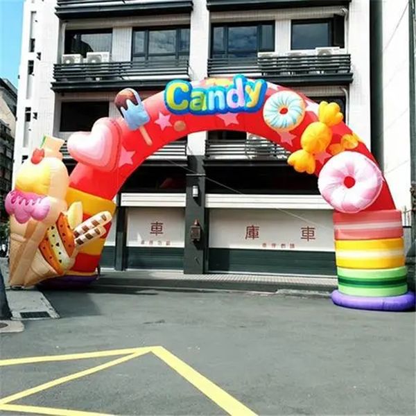 Image of ENM 711316870 christmas decoration sweet inflatable candy arch xmas entrance archway for outdoor party