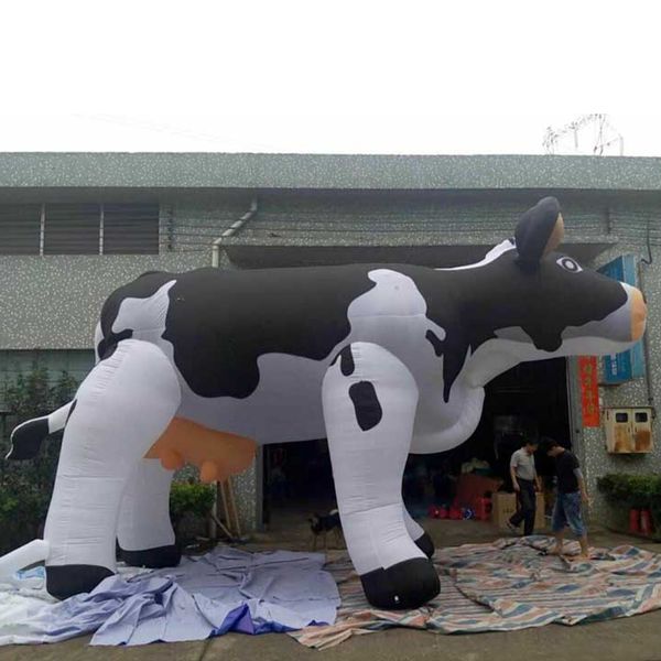 Image of ENM 715263693 custom made 6ml giant inflatable milk cow advertising cattle inflatables animals for events decor