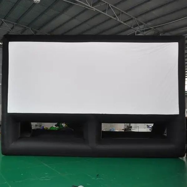 Image of ENM 720127790 custom size 16:9 8x6m blow up foldable outdoor inflatable movie projection screen with stand for drive-in theater
