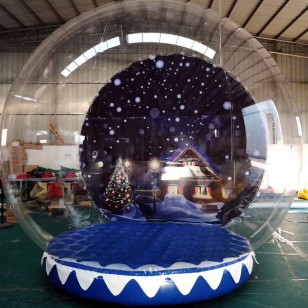 Image of ENM 720130540 beautiful clear pvc inflatable christmas snow globe p booth for taking ps
