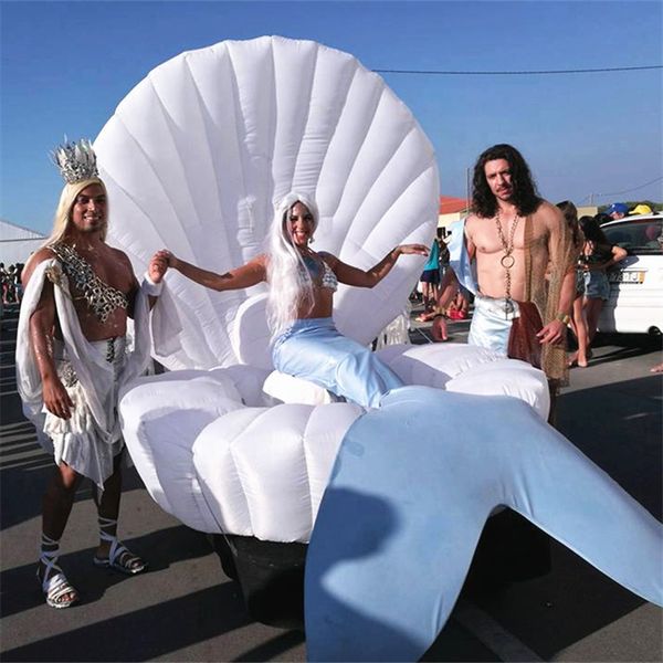 Image of ENM 723053515 advertising promotion inflatable sea shell with led lights clam giant mermaid stage dance parade decoration