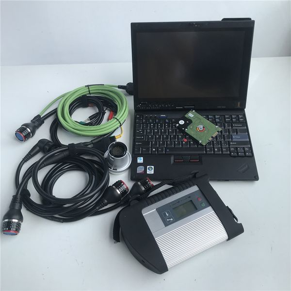 Image of ENM 724496769 mb star c4 scan tool hdd 320gb windows10 so-ftware 062021 lapx200t touch screen 4g full set cables diagnose for mer-cedes 12v 24v scanner