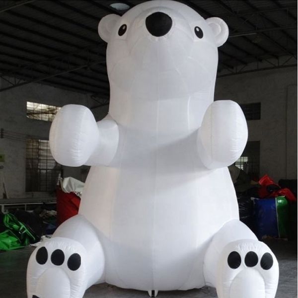 Image of ENM 727201943 advertising large white inflatable polar bear giant inflatable teddy bear animal balloon for christmas decoration