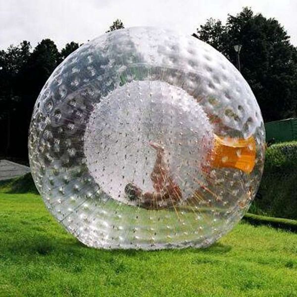 Image of ENSP 696296220 zorb ball human hamster balls inflatable for land walking and hydro water zorbing with optional harness 25m 3m