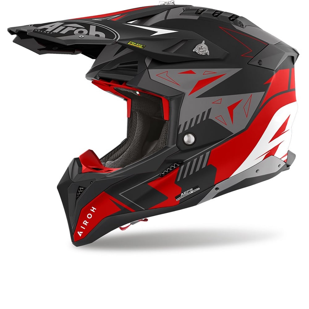 Image of EU Airoh Aviator 3 Spin Rouge Mat Casque Cross Taille L