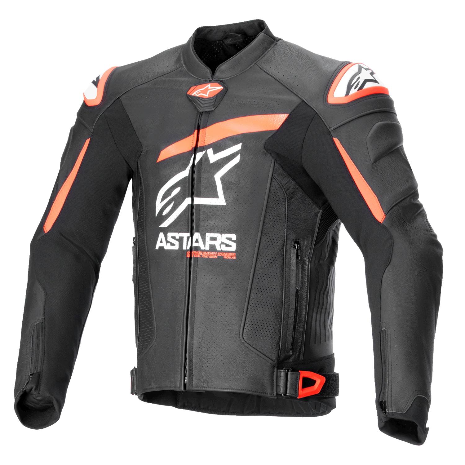 Image of EU Alpinestars Gp Plus R V4 Airflow Leather Jacket Black Red Fluo White Taille 60