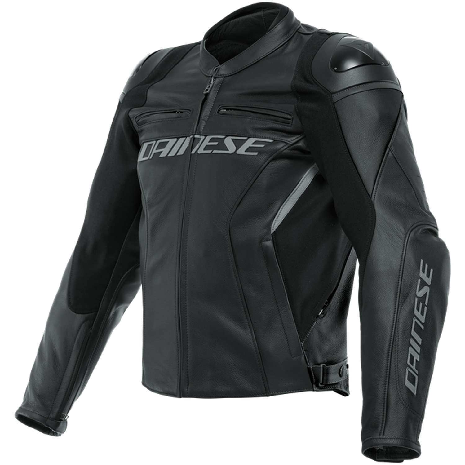 Image of EU Dainese Racing 4 Leather Jacket S/T Black Black Taille 26