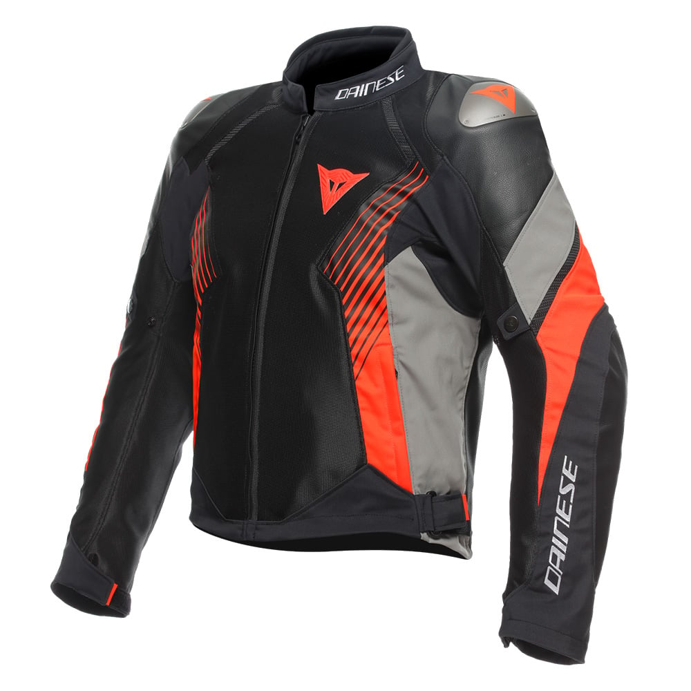 Image of EU Dainese Super Rider 2 Absoluteshell Noir Dark Gull Gris Fluo Rouge Blouson Taille 48