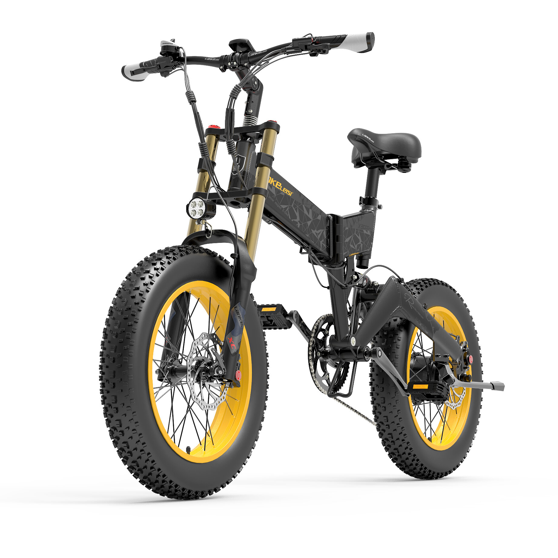 Image of [EU Direct] LANKELEISI X3000PLUS-UP 175Ah 48V 1000W Folding Moped Electric Bicycle 20 Inches 120km Mileage Range Max Lo