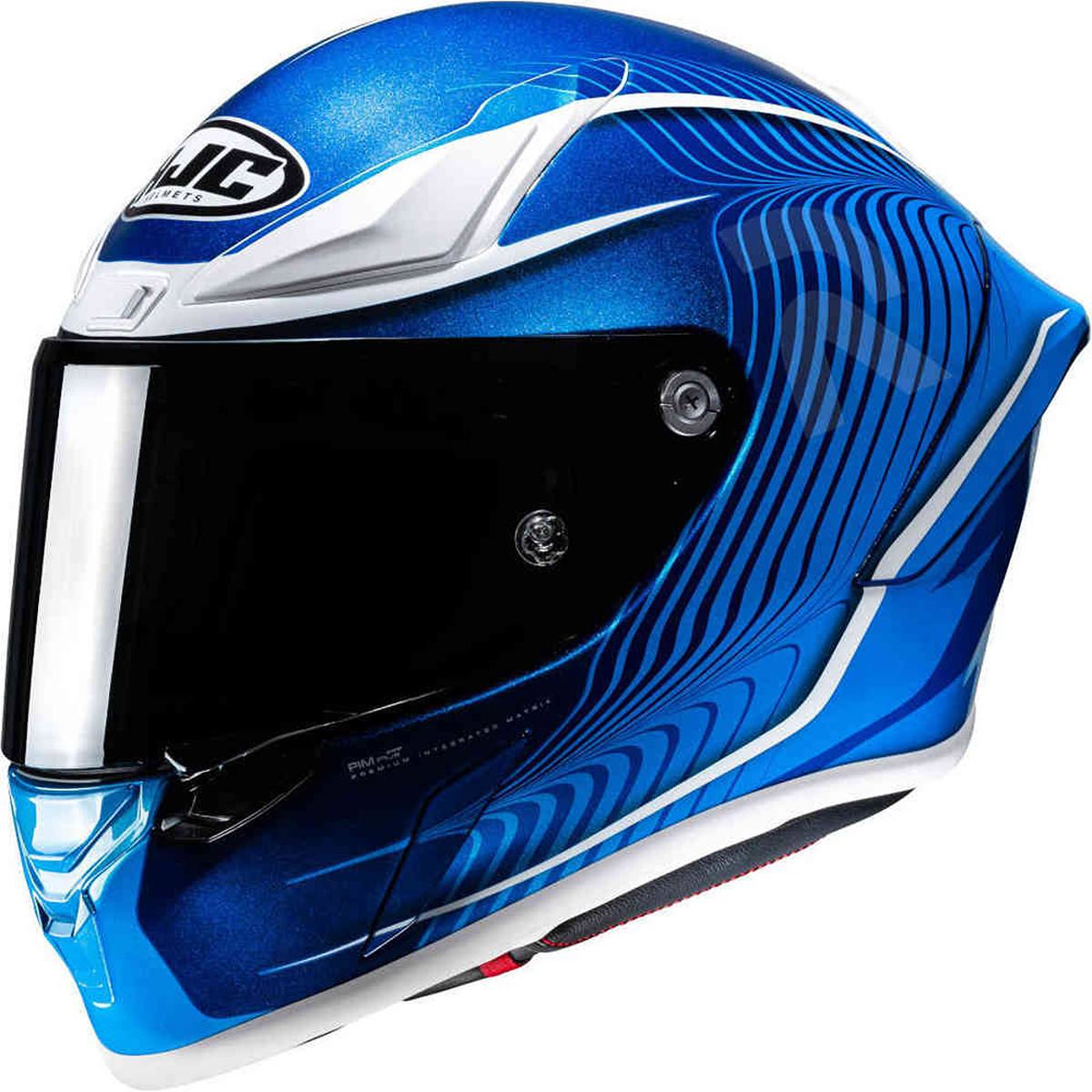 Image of EU HJC RPHA 1 Lovis Blue White Full Face Helmet Taille M