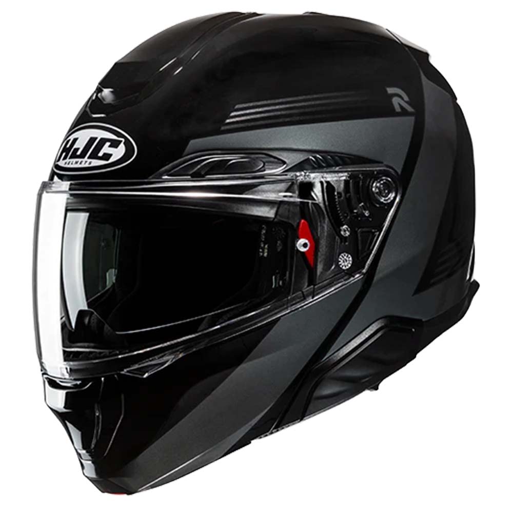 Image of EU HJC RPHA 91 Abbes Black Grey Modular Helmet Taille 2XL