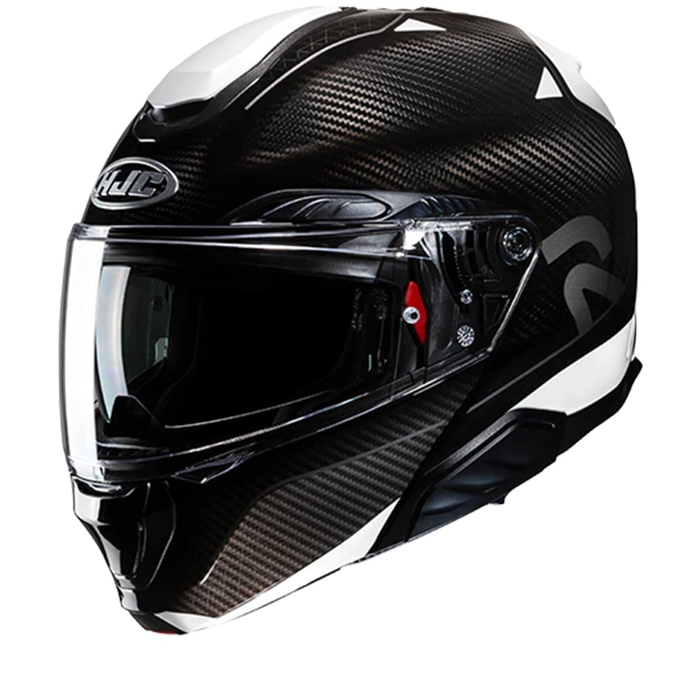 Image of EU HJC RPHA 91 Carbon Noela Black White Modular Helmet Taille M