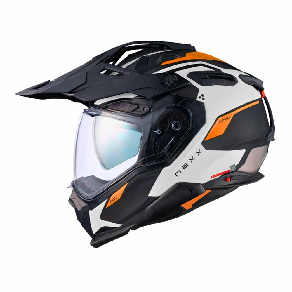Image of EU Nexx XWED3 Keyo White Orange Matt Adventure Helmet Taille 3XL
