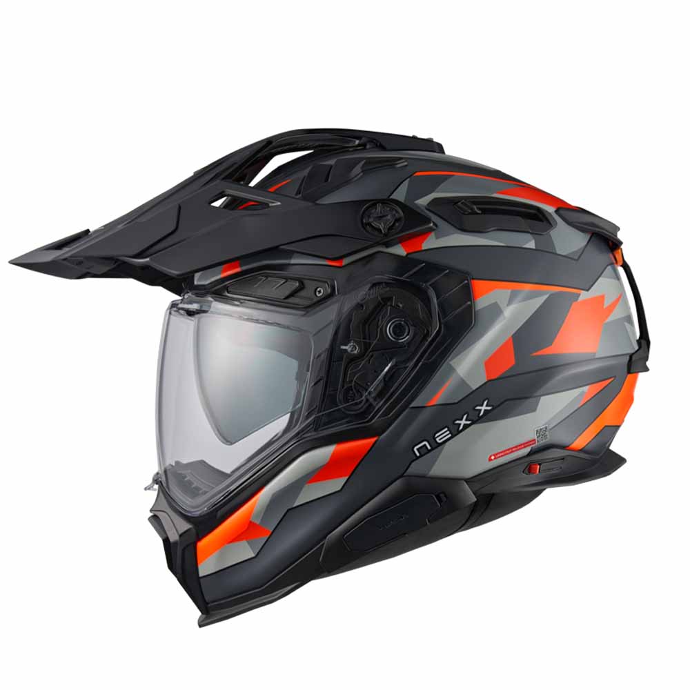 Image of EU Nexx XWED3 Trailmania Grey Orange Matt Adventure Helmet Taille 2XL