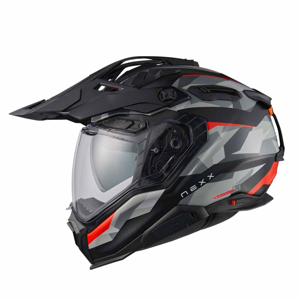 Image of EU Nexx XWED3 Trailmania Grey Red Matt Adventure Helmet Taille 2XL