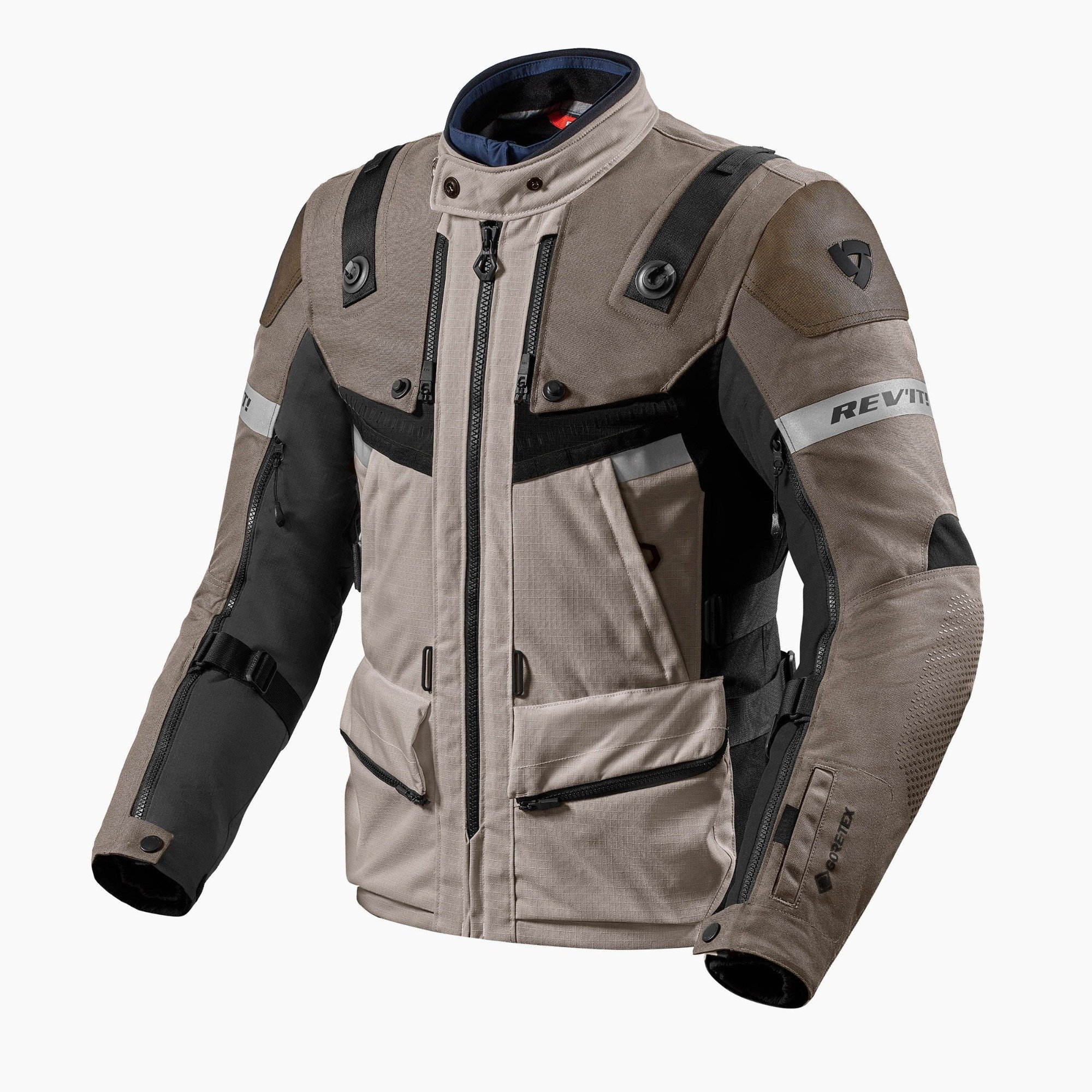 Image of EU REV'IT! Defender 3 GTX Sand Noir Blouson Taille 2XL