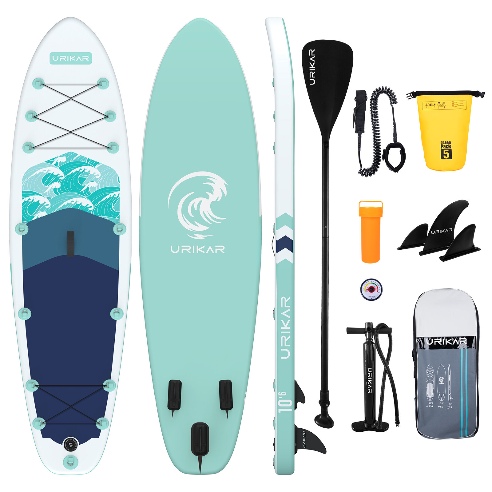 Image of [EU/US Direct] Urikar 126*32*6 Inch Inflatable Paddleboard Max Load Bearing 150KG Stand Up Surfboard With Premium Access