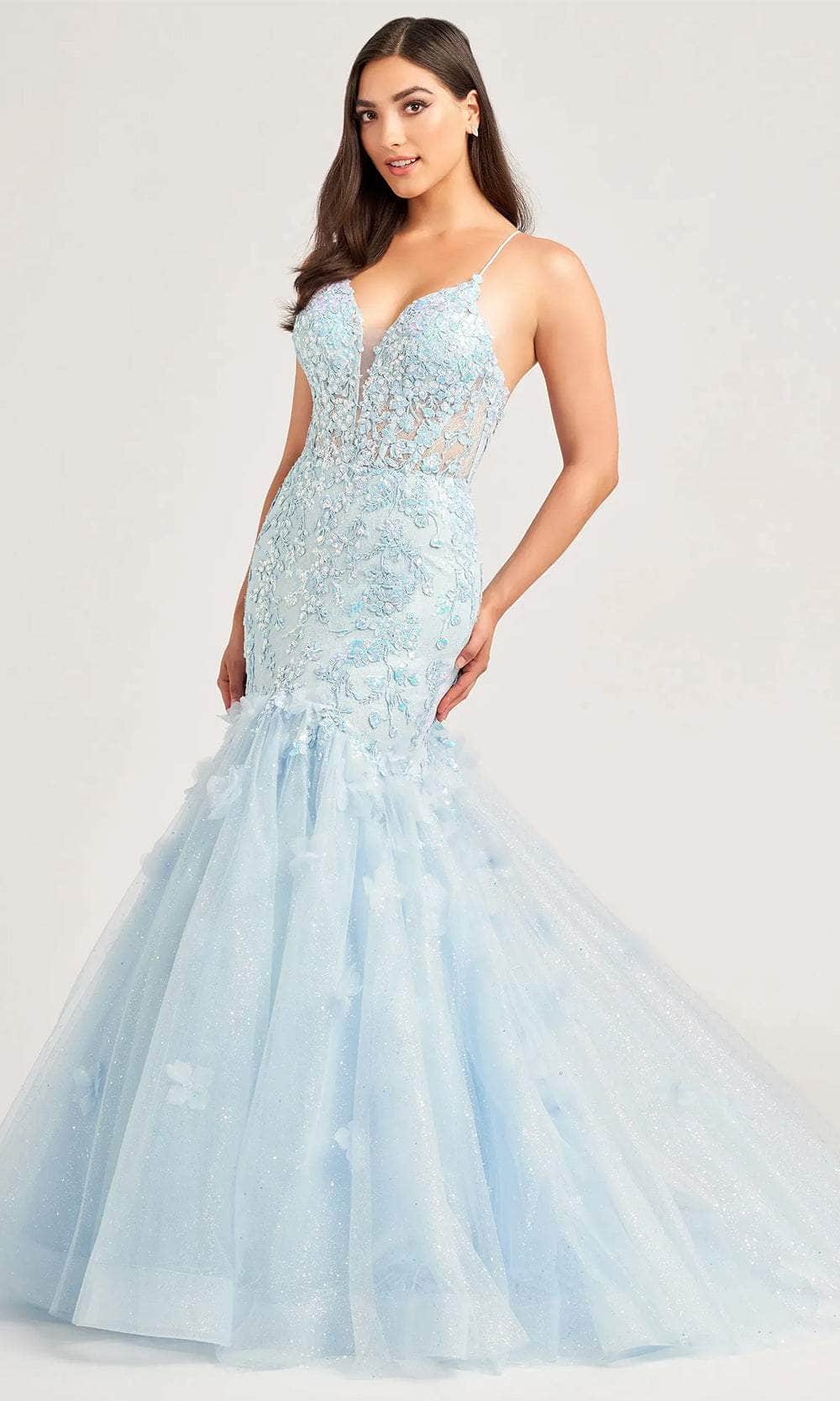 Image of Ellie Wilde EW35080 - Sparkling Embroidered Mermaid Prom Gown