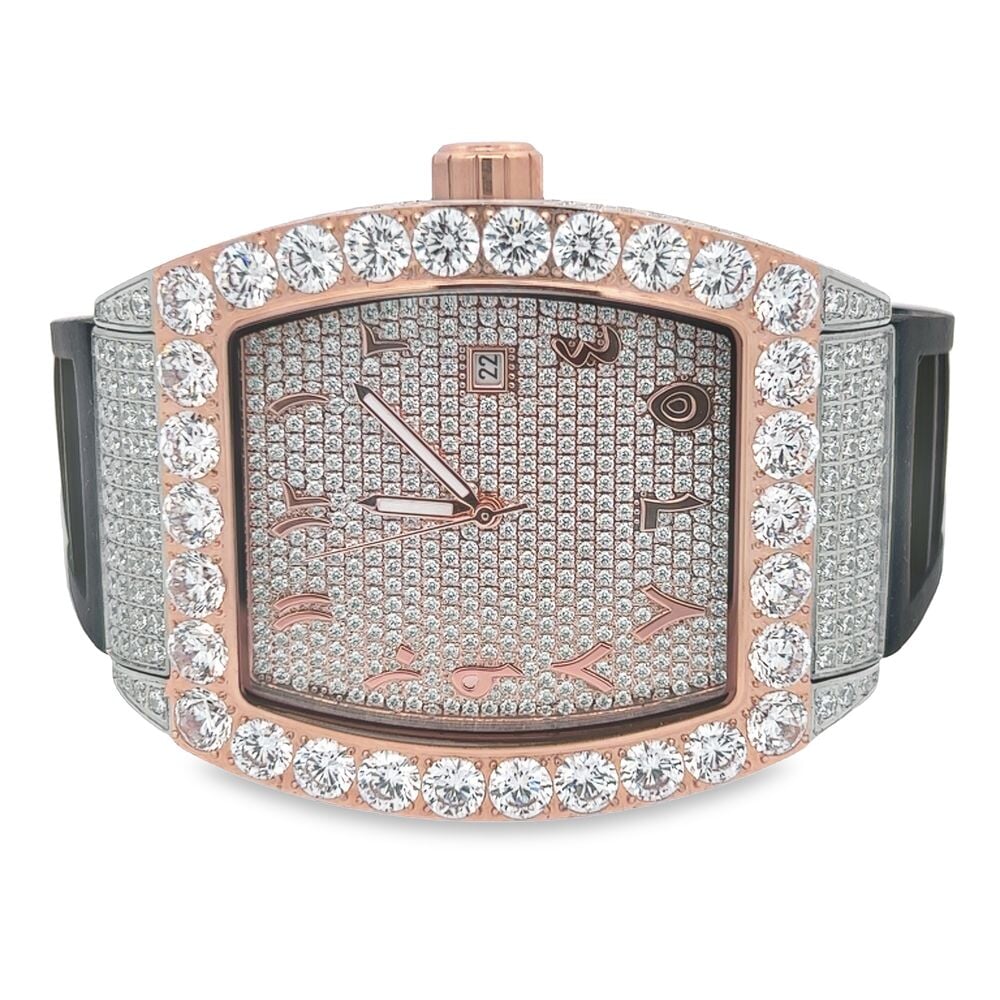 Image of Emperor Rubber Strap VVS Moissanite Iced Out Watch ID 42664887419073