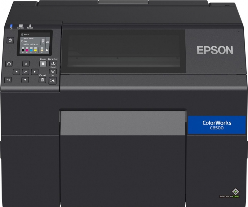 Image of Epson ColorWorks C6500Ae C31CH77102 barevná tiskárna štítků cutter disp USB Ethernet black CZ ID 399359