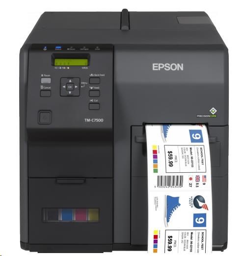 Image of Epson ColorWorks C7500G C31CD84312 barevná tiskárna štítků cutter disp USB Ethernet black CZ ID 399300
