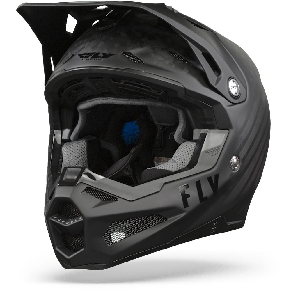 Image of FLY Racing Formula Carbon Solid Matte Black Carbon Offroad Helmet Size XL ID 191361247781