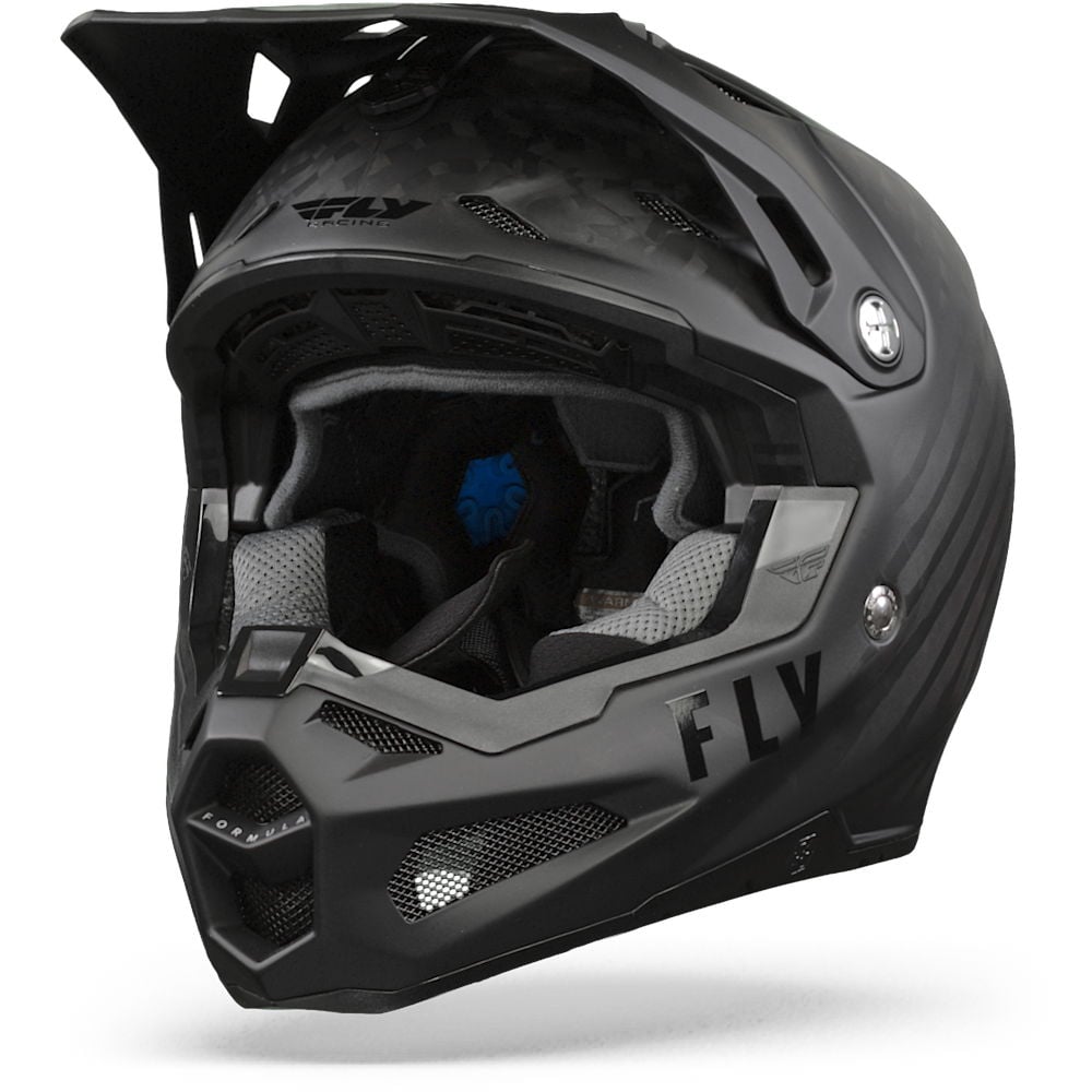 Image of FLY Racing Formula Carbon Solid Matte Black Carbon Offroad Helmet Talla S