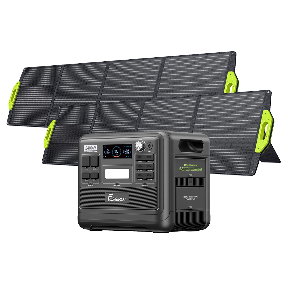 Image of FOSSiBOT F2400 Portable Power Station + 2 x SP200 Solar Panel