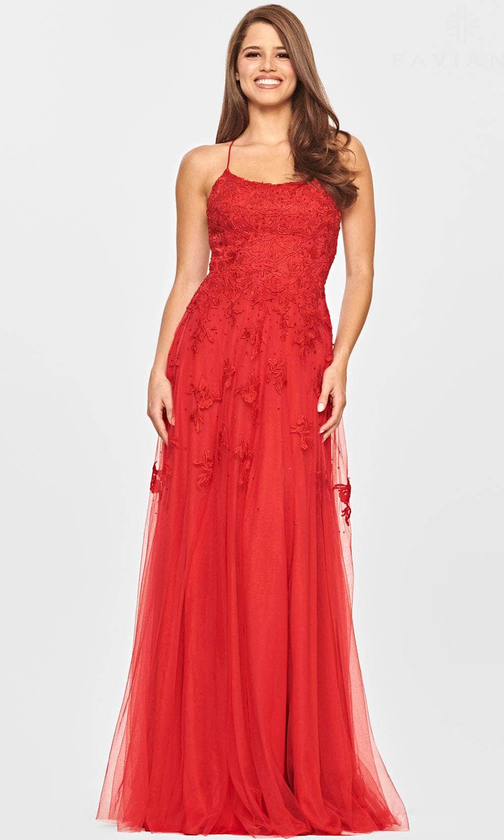 Image of Faviana S10823 - Laced Scoop Evening Dress