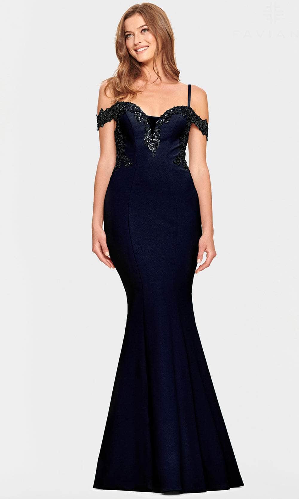 Image of Faviana S10866 - Off Shoulder Sweetheart Trumpet Gown