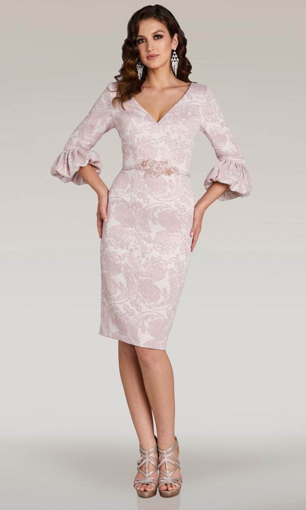 Image of Feriani Couture 18332 - Flounce Sleeve Embroidered Formal Dress