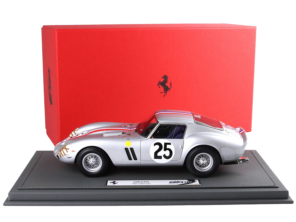 Image of Ferrari 250 GTO 25 Elde - Pierre Dumay "24 Hours of Le Mans" (1963) with DISPLAY CASE Limited Edition to 90 pieces Worldwide 1/18 Model Car by BBR