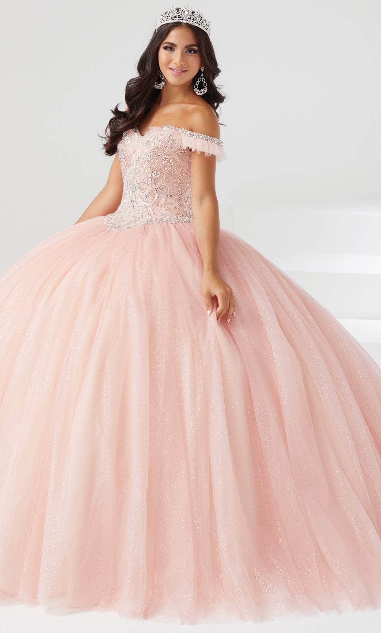 Image of Fiesta Gowns 56460 - Tulle Sweet Glittered Ballgown