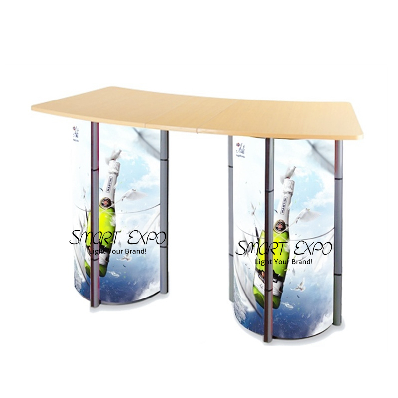 Image of Folding Advertising Display Table Retail Supplies with Custom Printed Panels