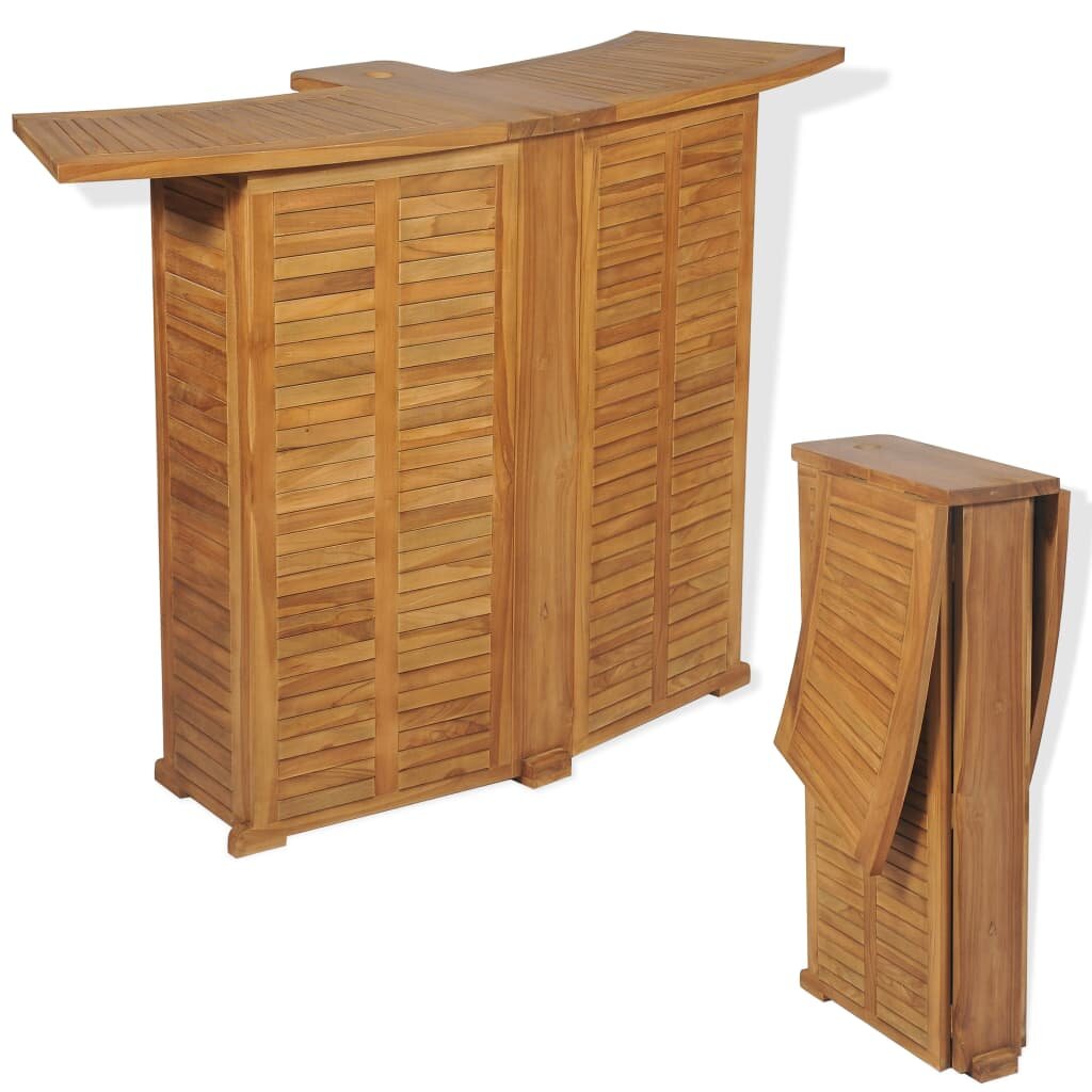 Image of Folding Bar Table 61"x209"x413" Solid Teak Wood