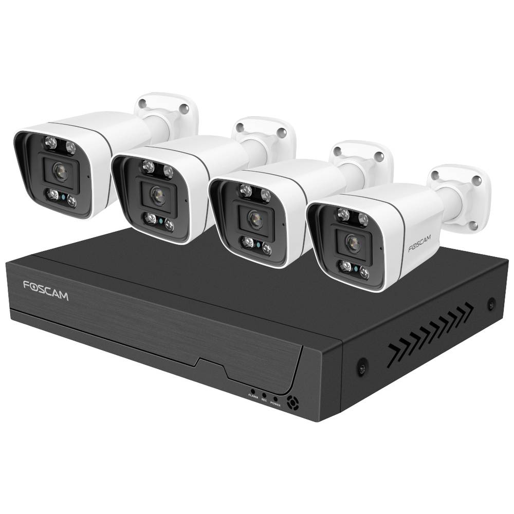 Image of Foscam FN9108E-B4-2T LAN IP-CCTV camera set 8-channel incl 4 cameras 3072 x 1728 p