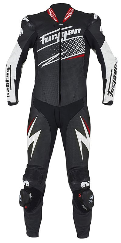 Image of Furygan 6540-169 Leather suit Full Ride Black-White-Red Größe 52