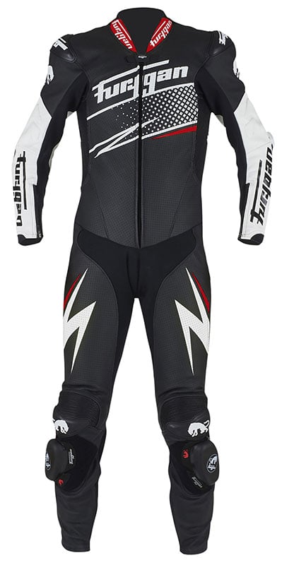 Image of Furygan 6540-169 Leather suit Full Ride Black-White-Red Size 52 ID 3435980308926