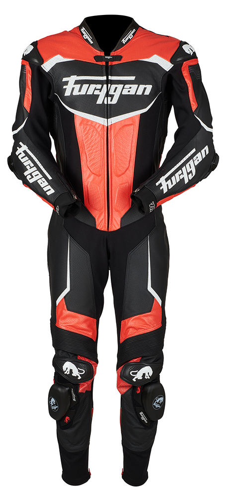 Image of Furygan 6545-102 Leather suit Overtake Black-Red-White Size 50 ID 3435980351687