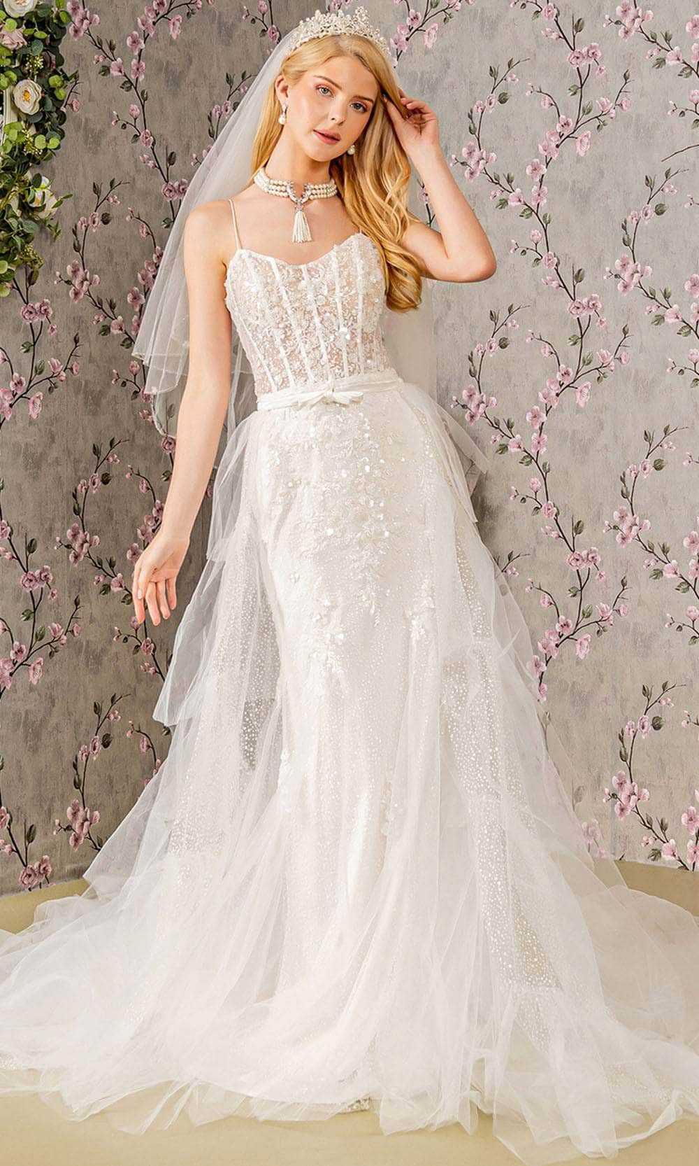 Image of GLS by Gloria Bridal GL3425 - Ribbon Waist Sweetheart Wedding Dress