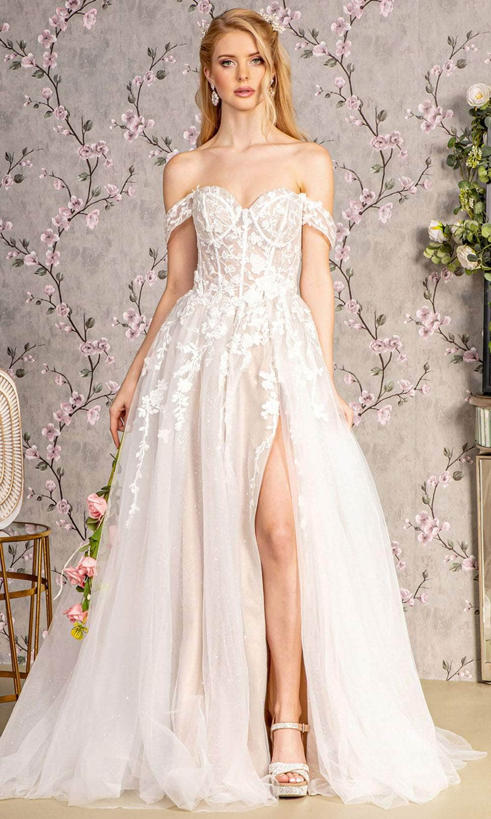 Image of GLS by Gloria Bridal GL3429 - Corset Court Train Wedding Dress