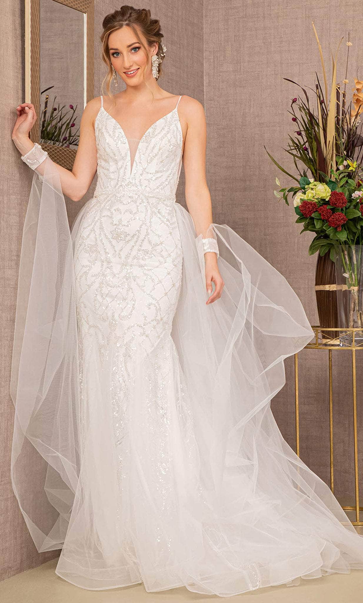 Image of GLS by Gloria GL3157 - Embellished Tulle Trumpet Gown