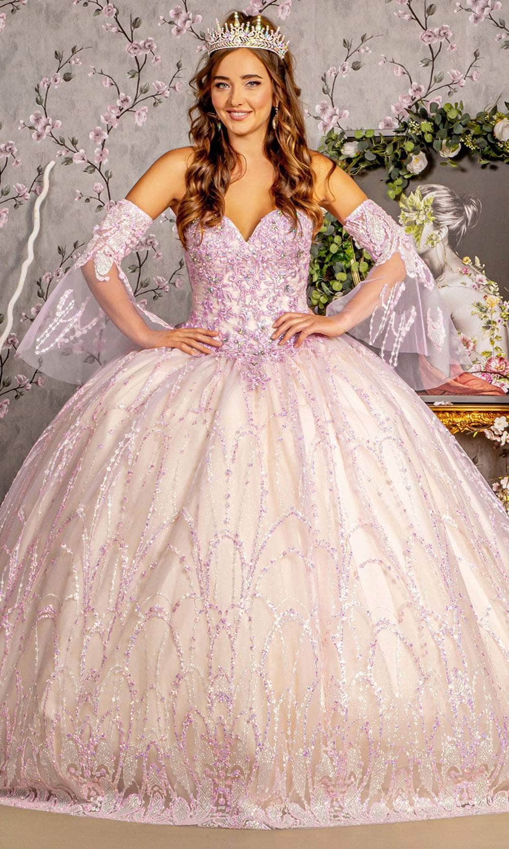 Image of GLS by Gloria GL3234 - Sweetheart Neck Embellished Ballgown