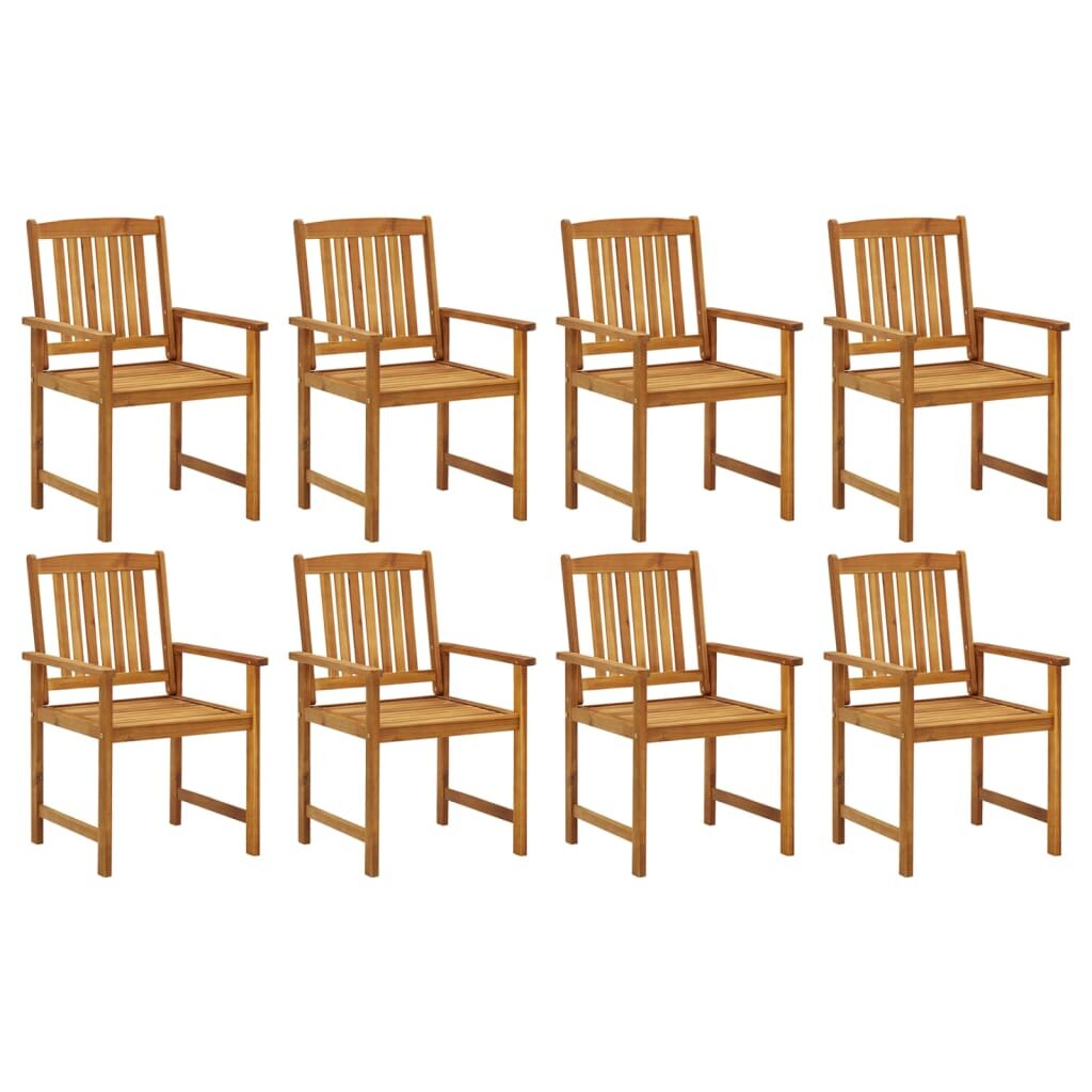 Image of Garden Chairs 8 pcs Solid Acacia Wood