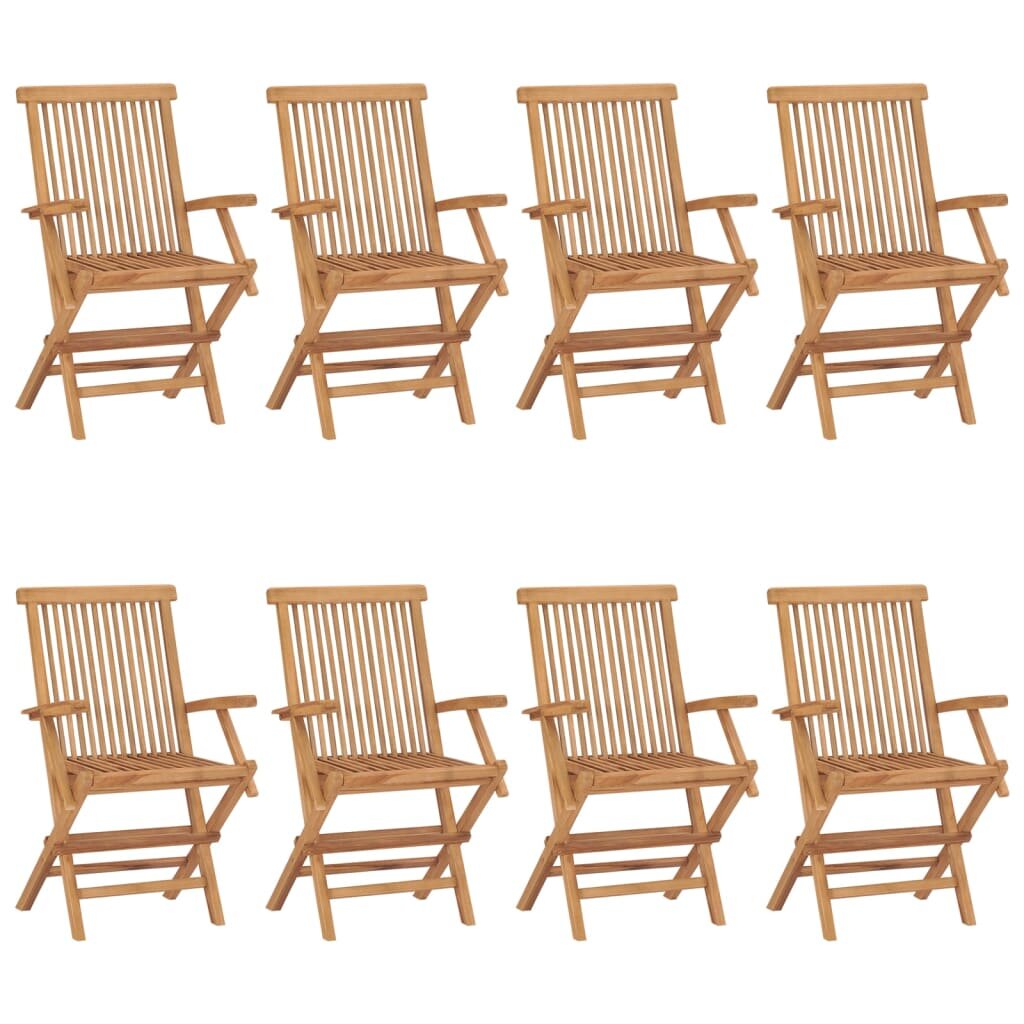 Image of Garden Chairs 8 pcs Solid Teak Wood