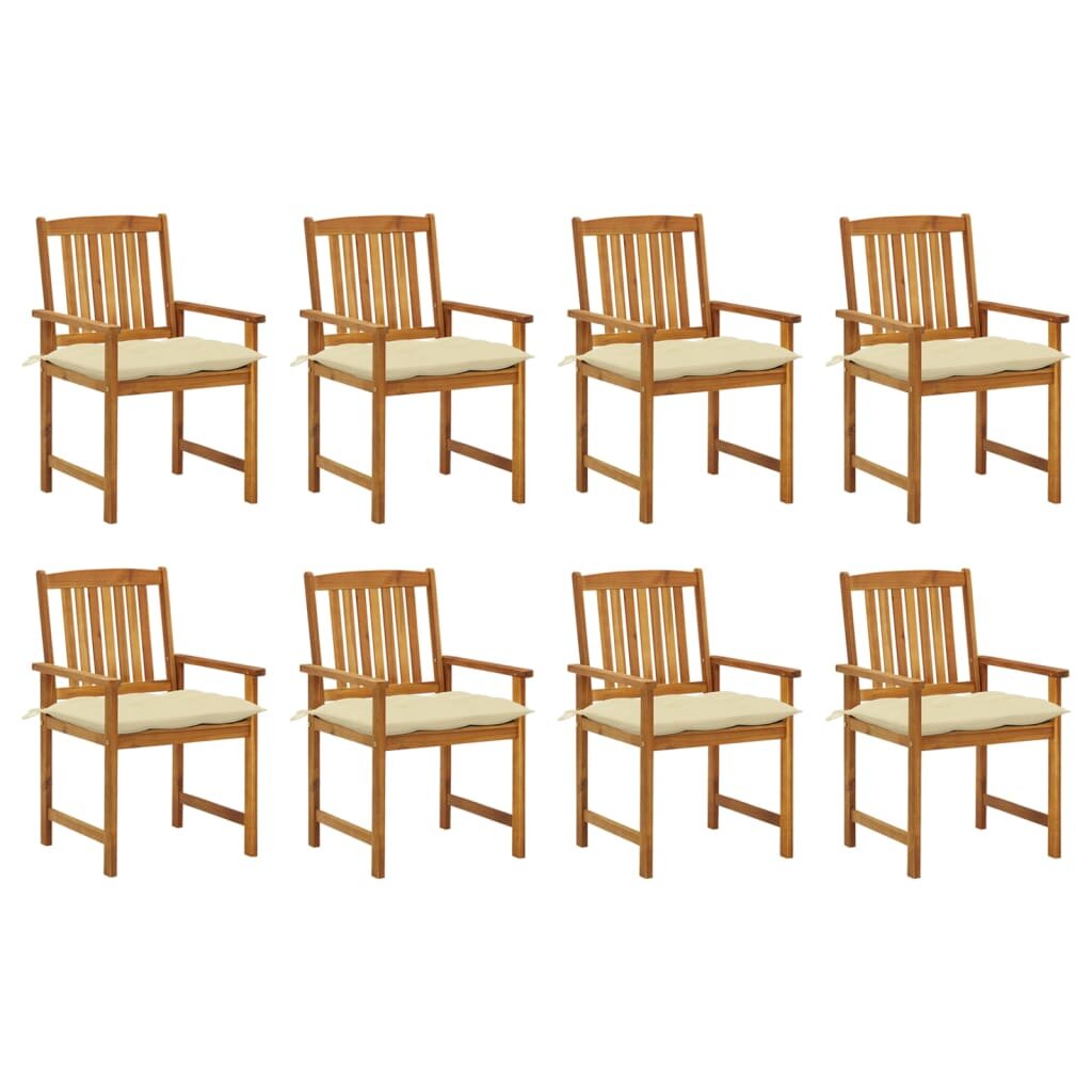 Image of Garden Chairs with Cushions 8 pcs Solid Acacia Wood